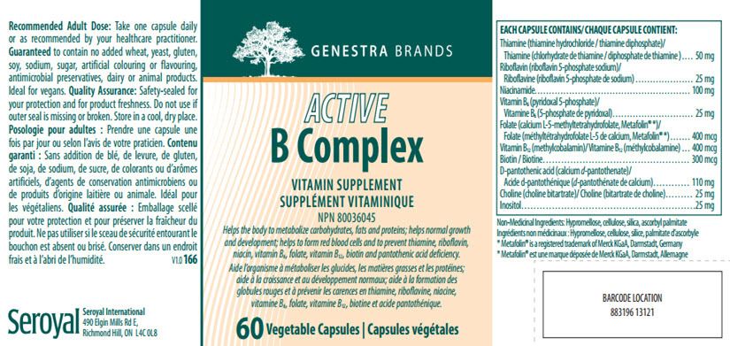 Active B Complex 60caps By Genestra